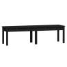 2-Seater Garden Bench Black - Solid Pine Wood | Hipomarket