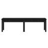 2-Seater Garden Bench Black - Solid Pine Wood | Hipomarket