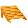 Garden Adirondack Chair with Ottoman - Solid Fir Wood in Orange