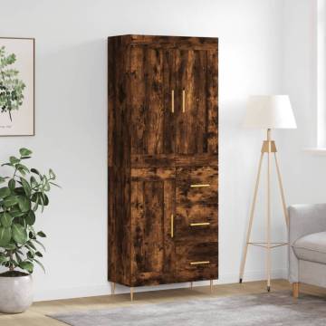 Elegant Highboard Smoked Oak - Stylish Storage Solution