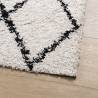 Shaggy Rug High Pile Cream & Black - 120x120 cm | HipoMarket