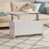 Coffee Table High Gloss White 102x55.5x52.5 cm Engineered Wood Colour high gloss white Quantity in Package 1 