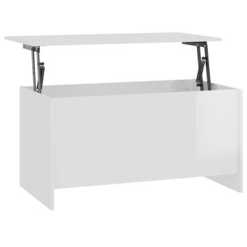 High Gloss White Coffee Table - Stylish & Functional Design