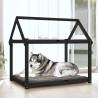 Dog Bed Black 111x80x100 cm - Solid Pinewood Style & Comfort