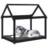 Dog Bed Black 111x80x100 cm - Solid Pinewood Style & Comfort