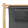 Deck Chair Bamboo & Canvas Dark Grey - Stylish & Durable