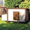 @Pet Outdoor Chicken House | 136x74.5x75 cm | Durable Wooden Coop