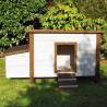 @Pet Outdoor Chicken House | 136x74.5x75 cm | Durable Wooden Coop