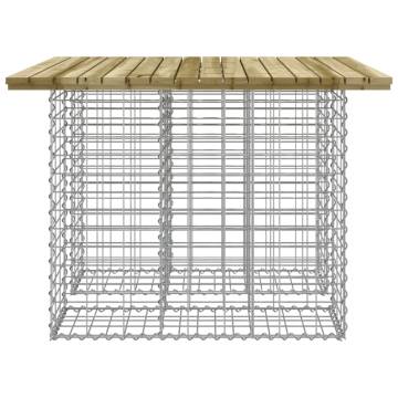 Gabion Design Garden Bench - Durable Pinewood & Steel Base