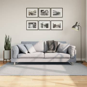 HUARTE Short Pile Soft Washable Grey Rug 140x200 cm