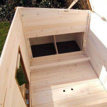 @Pet Outdoor Chicken House | 136x74.5x75 cm | Durable Wooden Coop