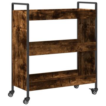 Kitchen Trolley Smoked Oak 70x30x82 cm - Stylish Storage Solution