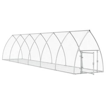 Rabbit Cage Silver 600x105x120 cm - Galvanised Steel Enclosure