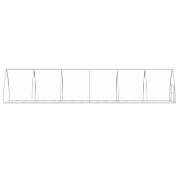 Rabbit Cage Silver 600x105x120 cm - Galvanised Steel Enclosure