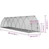 Rabbit Cage Silver 600x105x120 cm - Galvanised Steel Enclosure