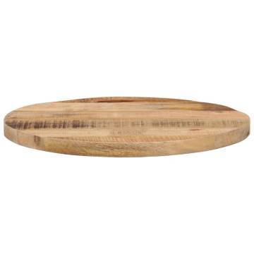 Round Solid Wood Table Top Ø 50x1.5 cm - Rustic Mango