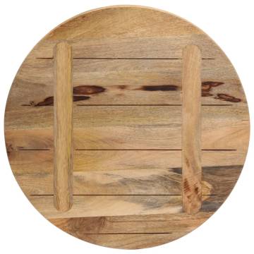 Round Solid Wood Table Top Ø 50x1.5 cm - Rustic Mango