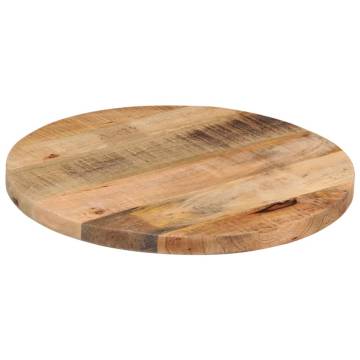 Round Solid Wood Table Top Ø 60 cm - Rustic Mango Finish