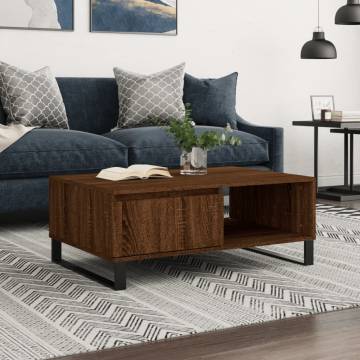 Stylish Brown Oak Coffee Table - 90x60x35 cm | HipoMarket