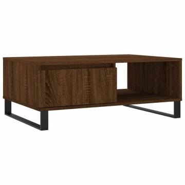 Stylish Brown Oak Coffee Table - 90x60x35 cm | HipoMarket