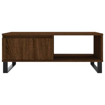 Stylish Brown Oak Coffee Table - 90x60x35 cm | HipoMarket