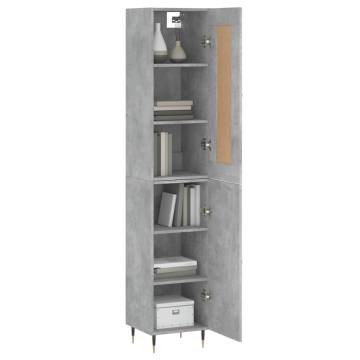 Highboard Concrete Grey - Stylish Engineered Wood Storage