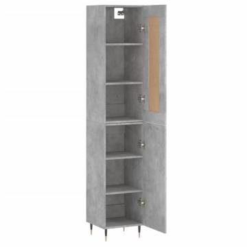 Highboard Concrete Grey - Stylish Engineered Wood Storage