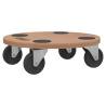 Dolly Trolleys 2 pcs Round Engineered Wood | Hipo Market