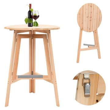 Foldable Bar Table 78 cm - Durable Fir Wood | HipoMarket