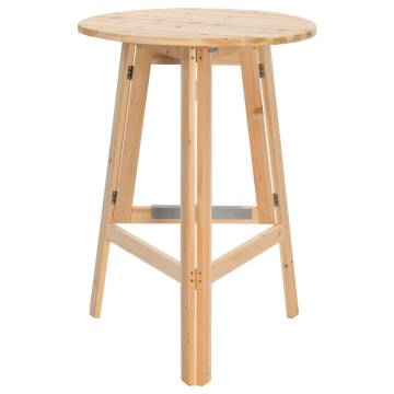 Foldable Bar Table 78 cm - Durable Fir Wood | HipoMarket