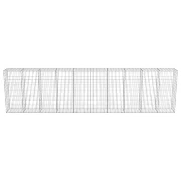 Gabion Wall with Covers - Galvanised Steel 600x50x150 cm