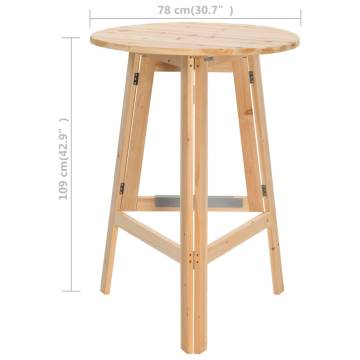 Foldable Bar Table 78 cm - Durable Fir Wood | HipoMarket