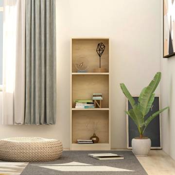 3-Tier Book Cabinet in Sonoma Oak | Modern & Stylish Design