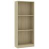 3-Tier Book Cabinet in Sonoma Oak | Modern & Stylish Design