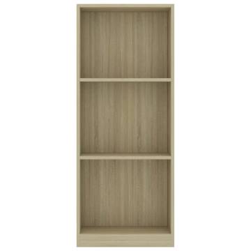 3-Tier Book Cabinet in Sonoma Oak | Modern & Stylish Design