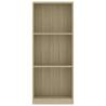 3-Tier Book Cabinet in Sonoma Oak | Modern & Stylish Design