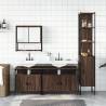 4 Piece Brown Oak Bathroom Furniture Set | Modern Design