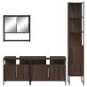 4 Piece Brown Oak Bathroom Furniture Set | Modern Design