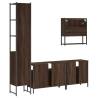 4 Piece Brown Oak Bathroom Furniture Set | Modern Design