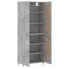 Stylish Highboard in Concrete Grey - 69.5x34x180 cm