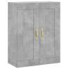 Stylish Highboard in Concrete Grey - 69.5x34x180 cm