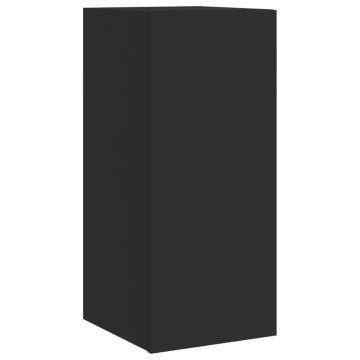 LED TV Wall Cabinet - Black 30.5x35x70 cm | Hipomarket UK