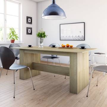 Sonoma Oak Dining Table 180x90 cm - Stylish & Durable