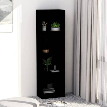 4-Tier Black Book Cabinet - Stylish & Modern Design | HipoMarket