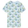 Kids' Short Sleeve Pyjamas - Light Blue Surfing Dinosaur | HipoMarket