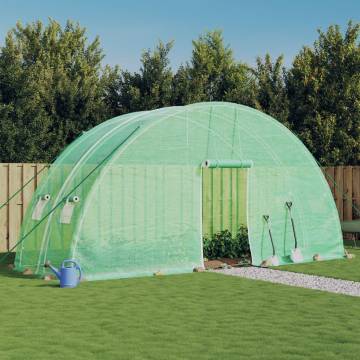 Spacious 12 m² Greenhouse with Steel Frame - Perfect for Gardening