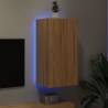 TV Wall Cabinet with LED Lights - Sonoma Oak | HipoMarket UK