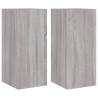 Stylish LED TV Wall Cabinets - Grey Sonoma - 2 pcs