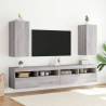 Stylish LED TV Wall Cabinets - Grey Sonoma - 2 pcs