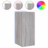 Stylish LED TV Wall Cabinets - Grey Sonoma - 2 pcs